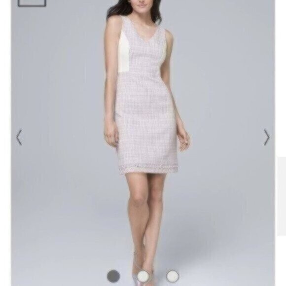 NWOT White House Black Market Petite Tweed A-Line Dress - Picture 1 of 3